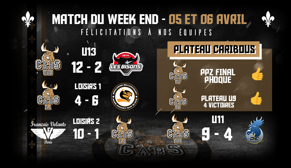 resultats sportifs dammarie les lys caribous de seine et marne